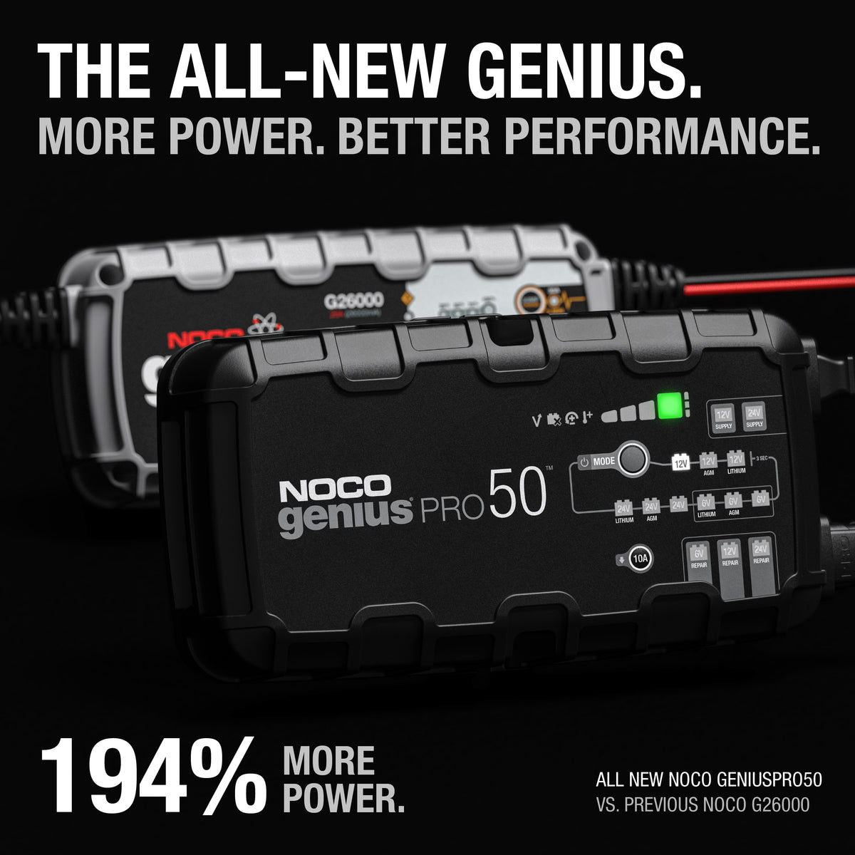 NOCO GENIUS PRO50 professionaalne akulaadija 6 V 12 V 24 V 50 A