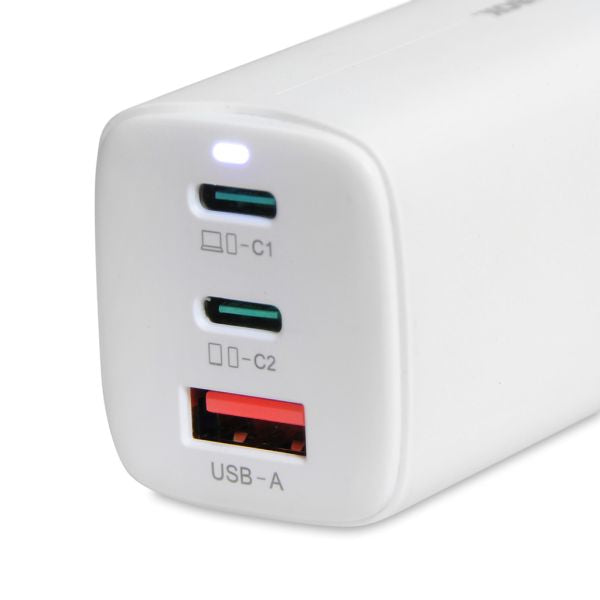 iBOX Võrgulaadija GaN C-65 PD 65 W, USB-C, USB-C kaabliga, valge
