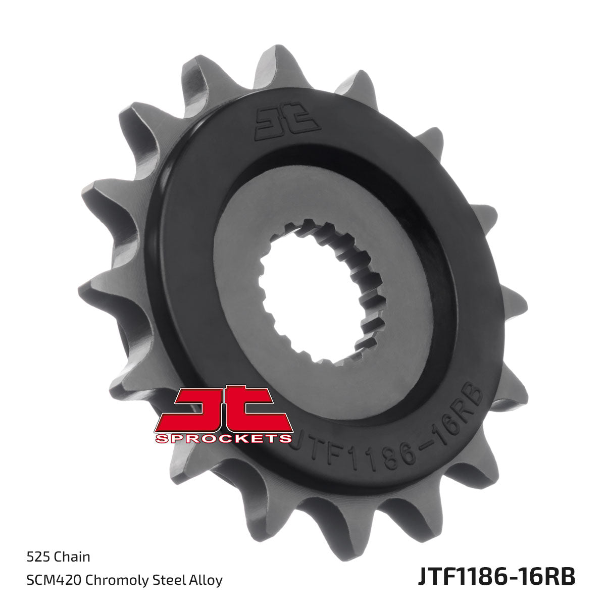 JT Sprockets Eesmine hammasratas JTF1186.16RB, 16z, samm 525, kummisummutiga