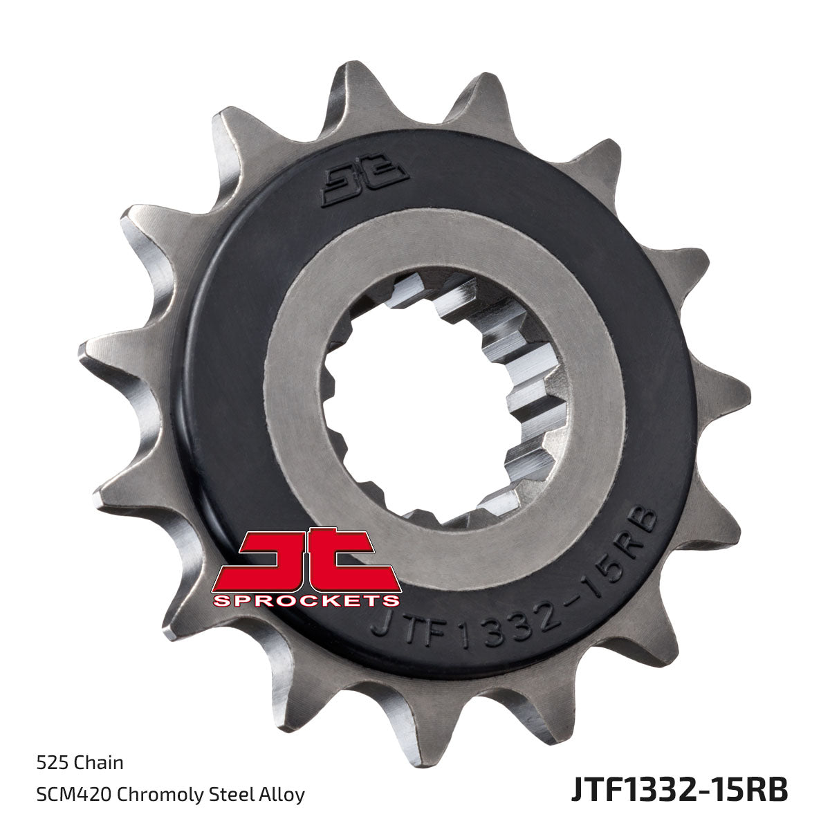 JT Sprockets Eesmine hammasratas JTF1332.15RB, 15z, samm 525, kummisummutiga