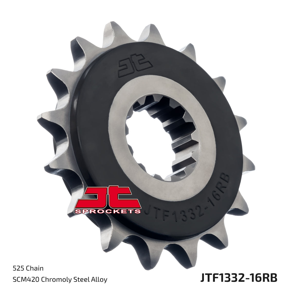 JT Sprockets Eesmine hammasratas JTF1332.16RB, 16z, samm 525, kummisummutiga
