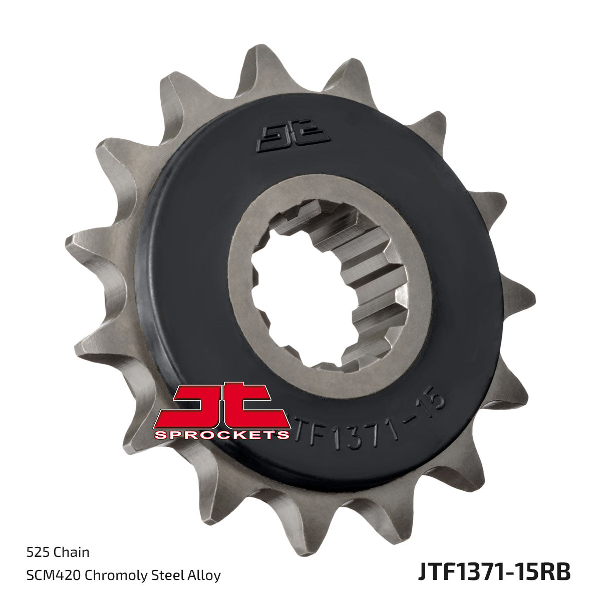 JT Sprockets Eesmine hammasratas JTF1371.15RB, 15z, samm 525, kummisummutiga