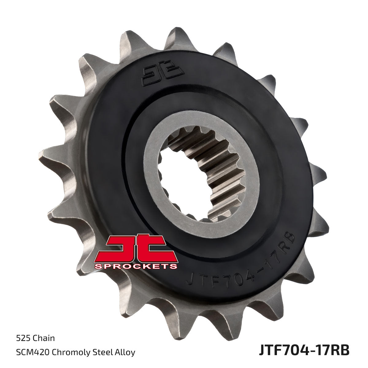 JT Sprockets Eesmine hammasratas JTF704.17RB, 17z, samm 525, kummisummutiga