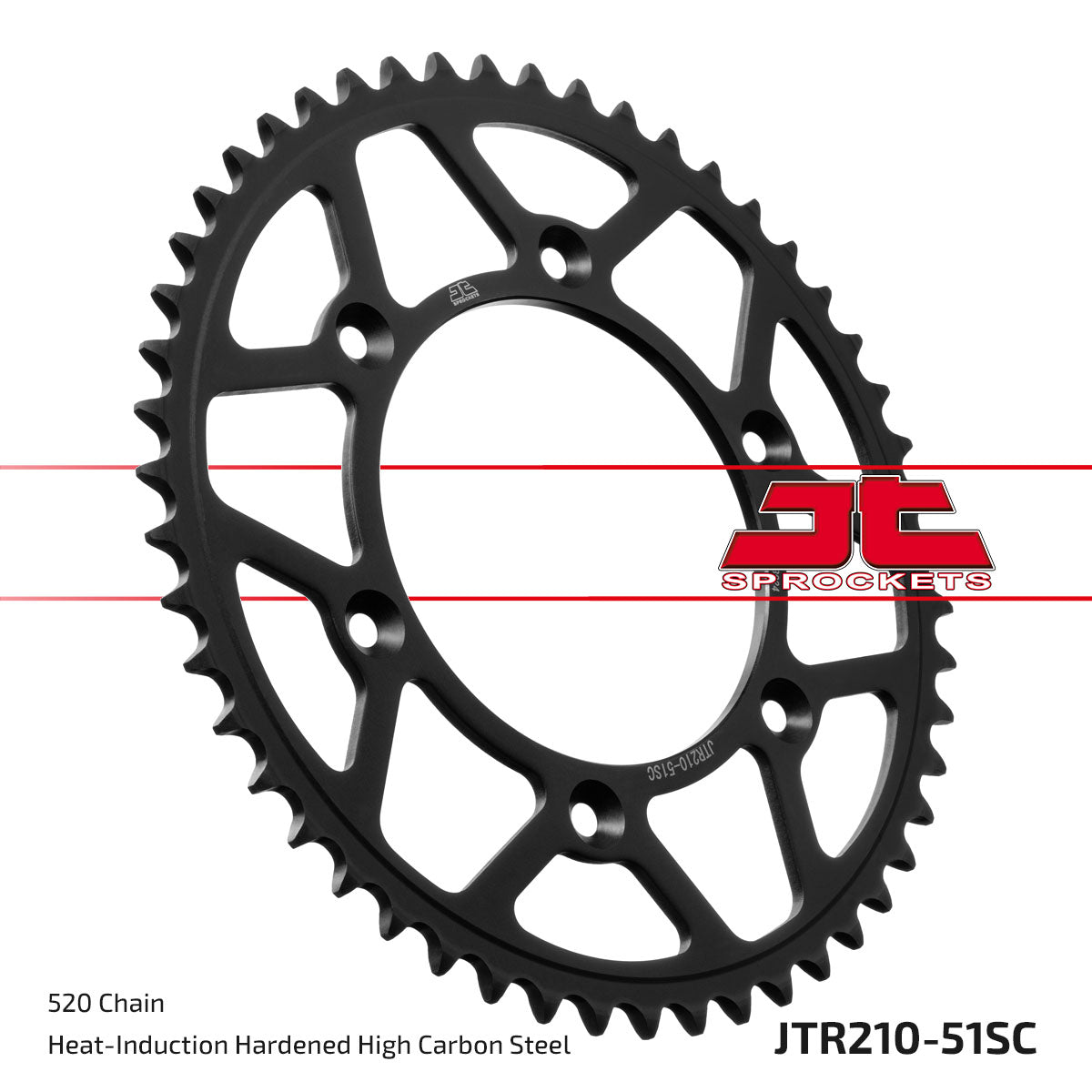 JT Sprockets Tagumine hammasratas JTR210.51SC, 51z, samm 520, isepuhastuv