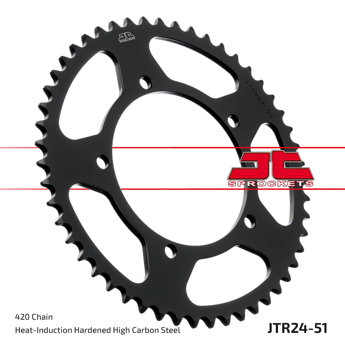 JT Sprockets Tagumine hammasratas JTR24.51, 51z, samm 420