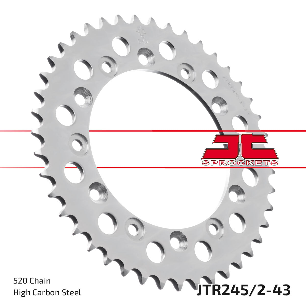 JT Sprockets Tagumine hammasratas JTR245/2.43, 43z, samm 520