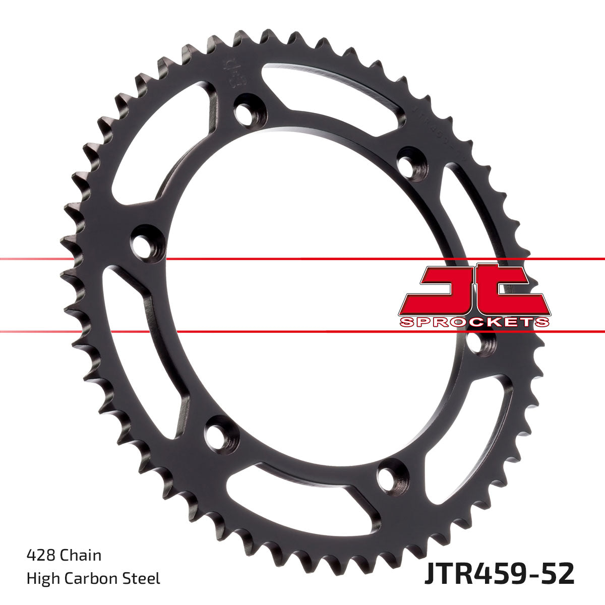 JT Sprockets Tagumine hammasratas JTR459.52, 52z, samm 428