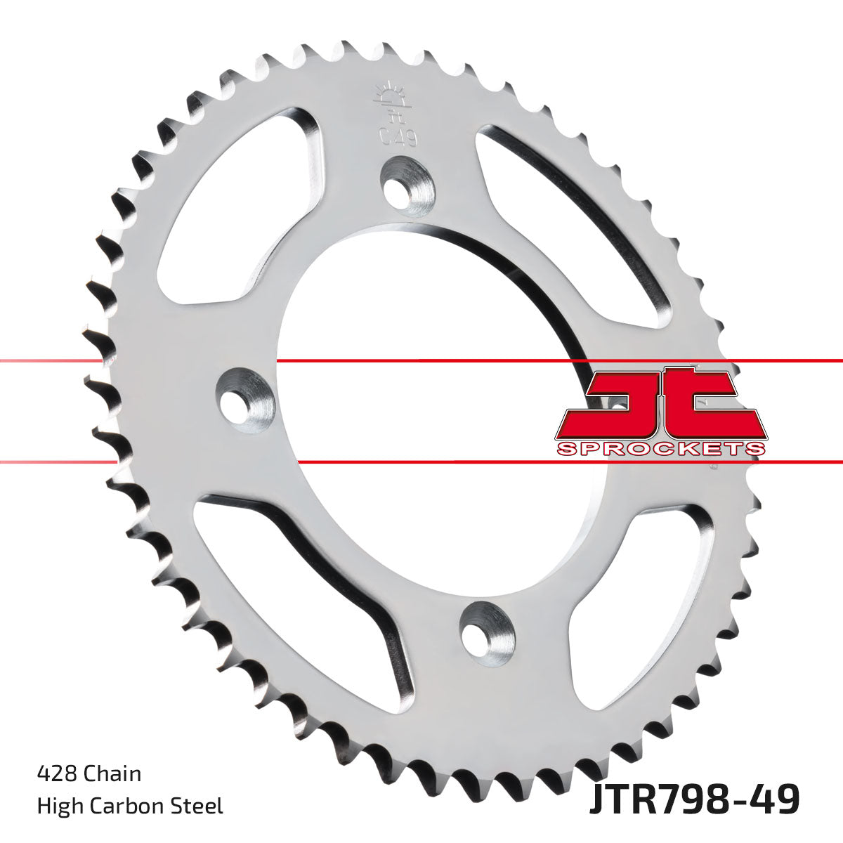 JT Sprockets Tagumine hammasratas JTR798.49, 49z, samm 428
