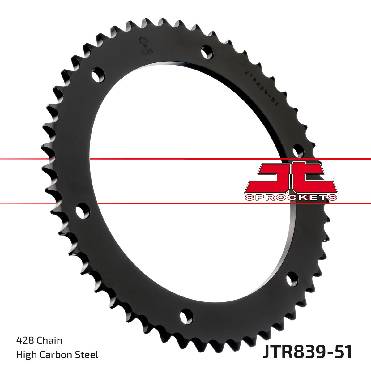 JT Sprockets Tagumine hammasratas JTR839.51, 51z, samm 428