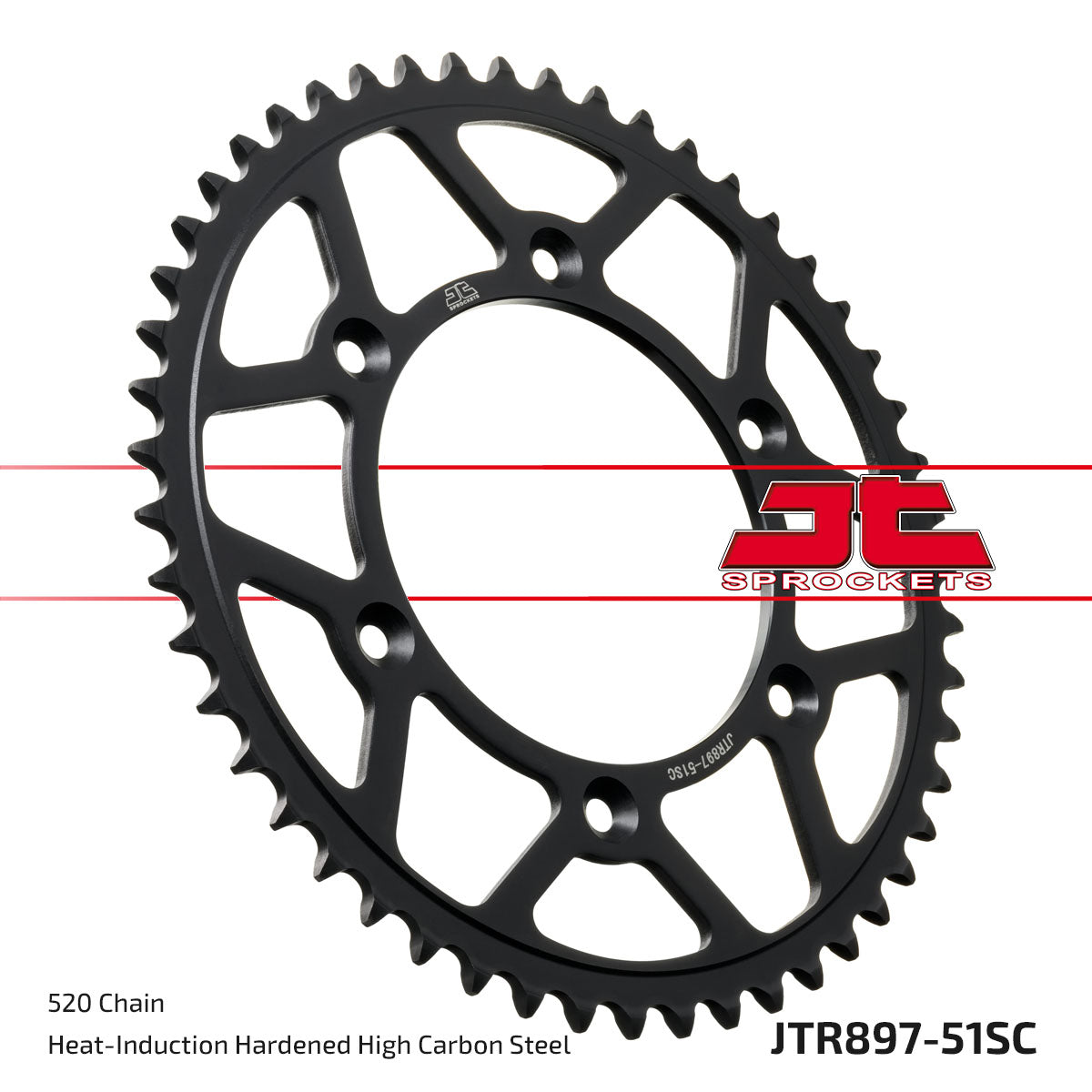 JT Sprockets Tagumine hammasratas JTR897.51SC, 51z, samm 520, isepuhastuv