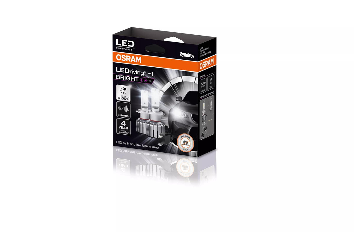 OSRAM LEDriving HL BRIGHT H7/H18 12 V 19 W LED-pirn