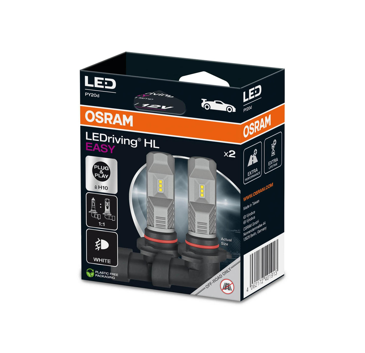 OSRAM LEDriving HL EASY H10 12 V 8 W LED-pirn