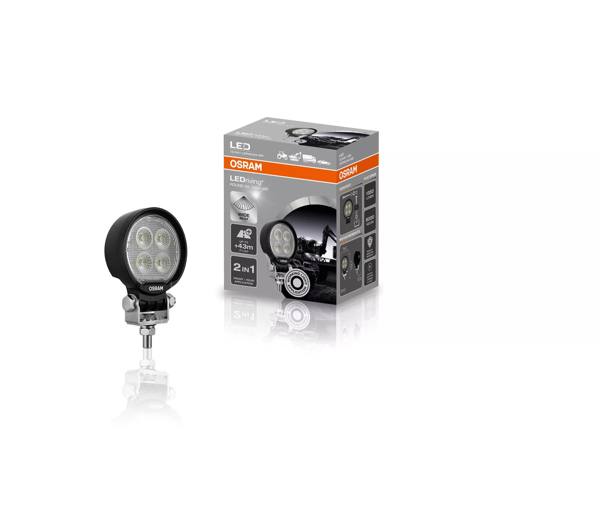 OSRAM LEDriving Round WL VX80-WD LED-töötuli