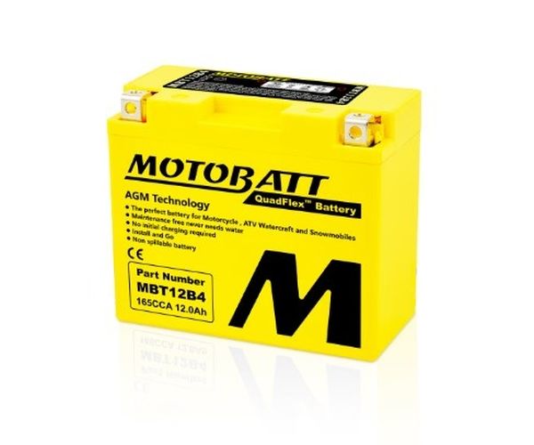 Motobatt Mootorratta aku 12V 11Ah 150A, plusspool vasakul