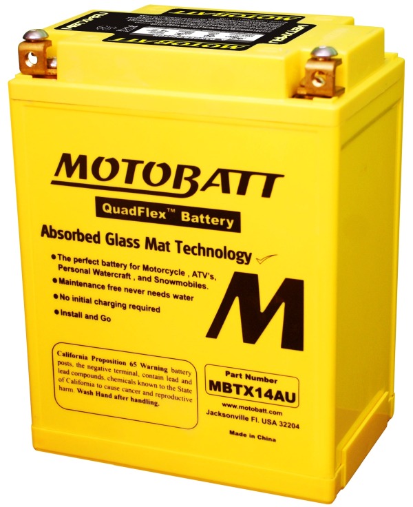 Motobatt Mootorratta aku 12V 16,5Ah 210A, plusspool paremal