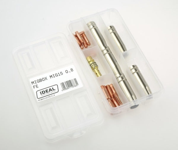 IDEAL Kulumaterjalide komplekt MIGBOX MIG15, 0,8 mm, teras