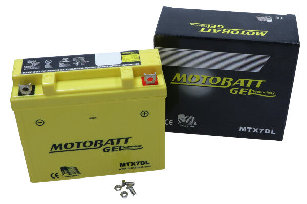 Motobatt Mootorratta aku 12V 7Ah 110A, plusspool paremal