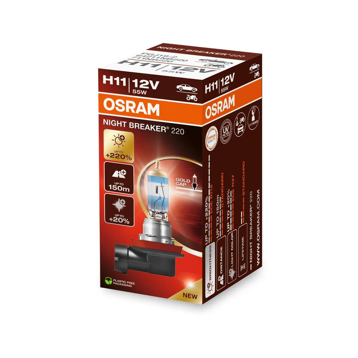OSRAM NIGHT BREAKER 220 H11 55 W halogeenpirn