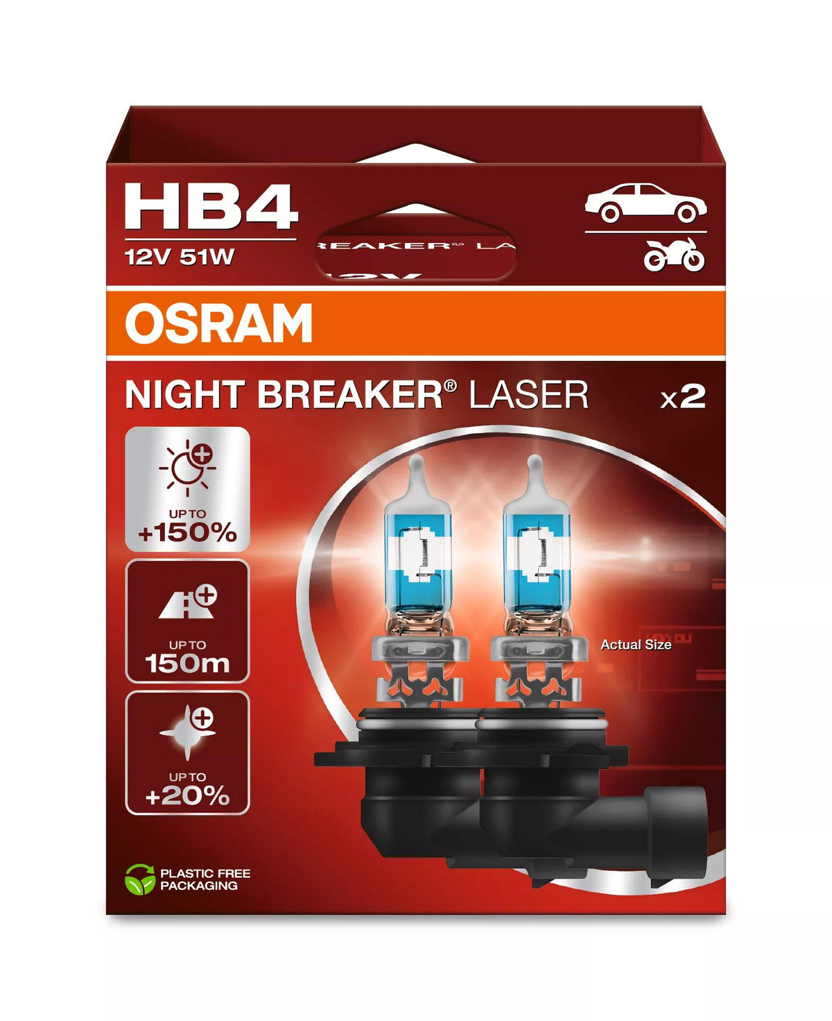 OSRAM NIGHT BREAKER LASER HB4 12 V 51 W halogeenpirn