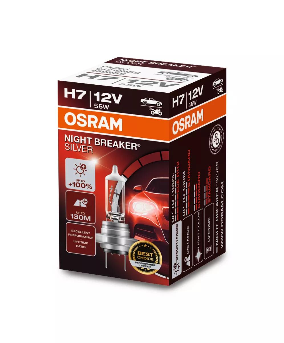 OSRAM NIGHT BREAKER SILVER H7 12 V 55 W halogeenpirn