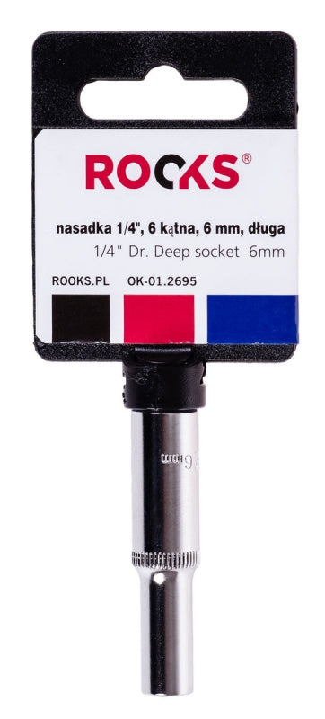 ROOKS Padrun 1/4″ 6-kantne pikk 6 mm