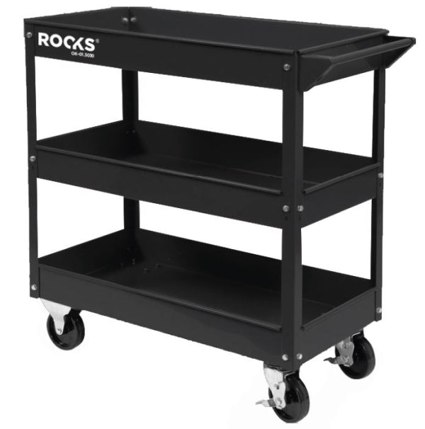 ROOKS Töökojakäru 3 riiulit 130 kg