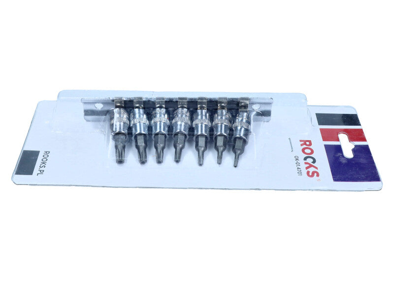 ROOKS Otsakupesade komplekt 1/4″ TORX T8-T30 7 osa