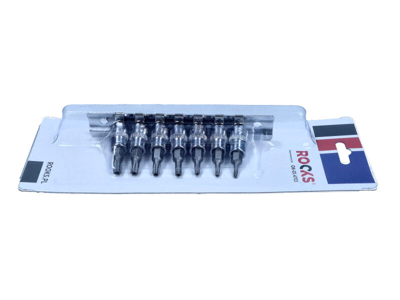 ROOKS Otsakupesade komplekt 1/4″ TORX-5 safe 7 osa