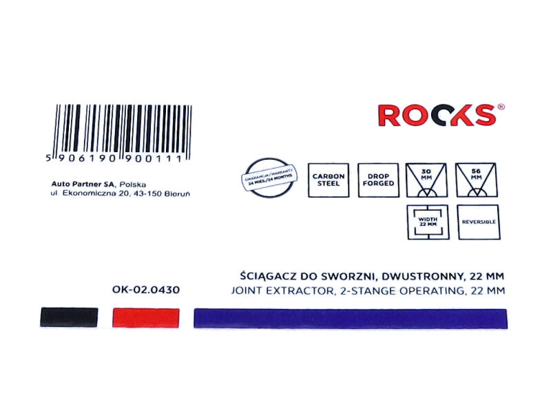 ROOKS Kuulliigendi tõmmits kahepoolne 22 mm