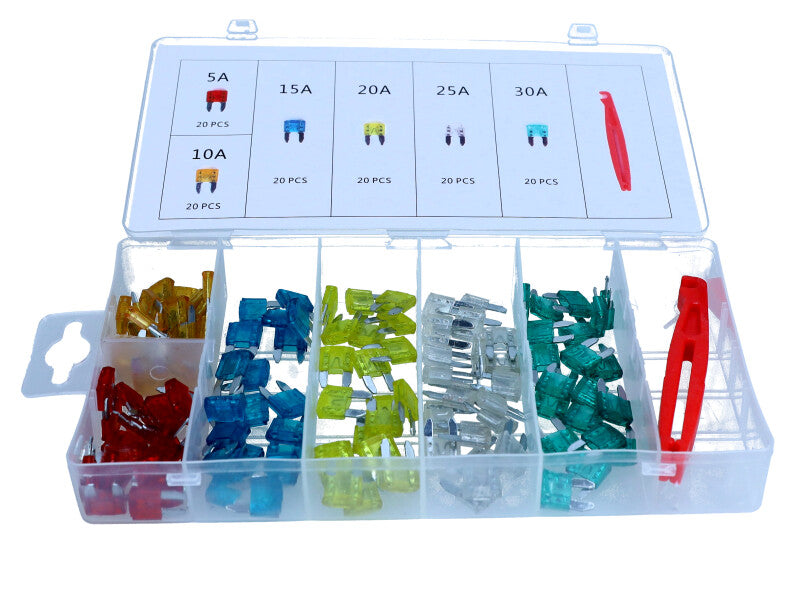 ROOKS Kaitsmete komplekt MINI 121 tk 5A 10A 15A 20A 25A 30A