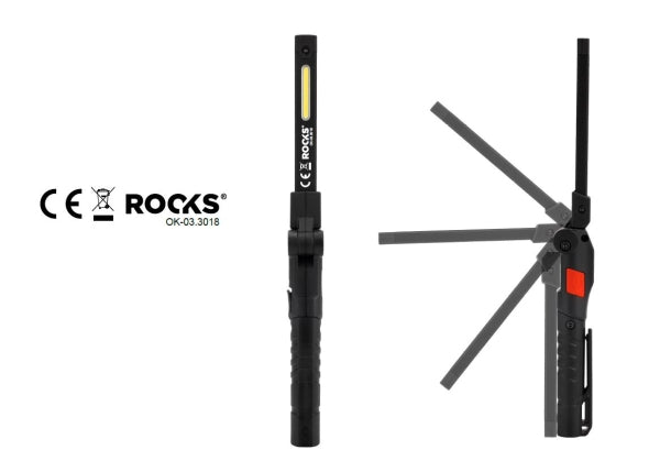 ROOKS Kokkupandav pliiatslamp COB SUPER SLIM 3 ühes 100 lm