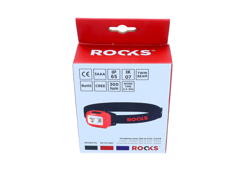 ROOKS Pealamp 300 lm ECO 3xAAA