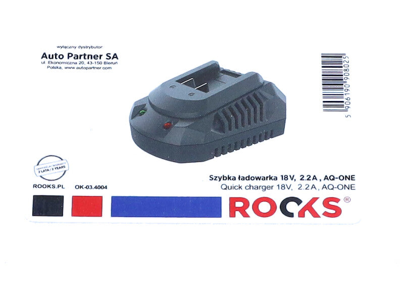 ROOKS 18 V AQ-ONE kiirlaadija 1 Ah