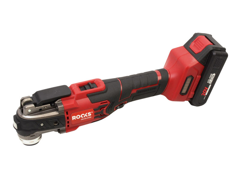 ROOKS 20V AQ-ONE multifunktsionaalne seade MULTITOOL BSL SYSTEM 10-19 K rpm, kompl. 2Ah akuga BMC