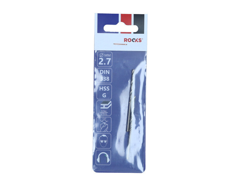 ROOKS Metallipuur PRO ∅ 2,7 mm HSS G 900 N/mm2 DIN 338, 2 tk