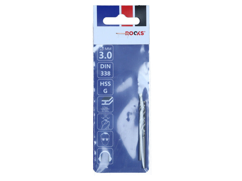 ROOKS Metallipuur PRO ∅ 3,0 mm HSS G 900 N/mm2 DIN 338, 2 tk