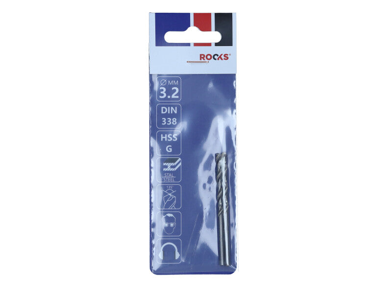 ROOKS Metallipuur PRO ∅ 3,2 mm HSS G 900 N/mm2 DIN 338, 2 tk