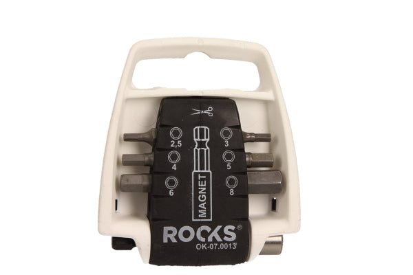ROOKS BIT POCKET otsakukomplekt magnethoidikuga HEX 2,5 3 4 5 6 8 mm, 7 osa CrVMoSi