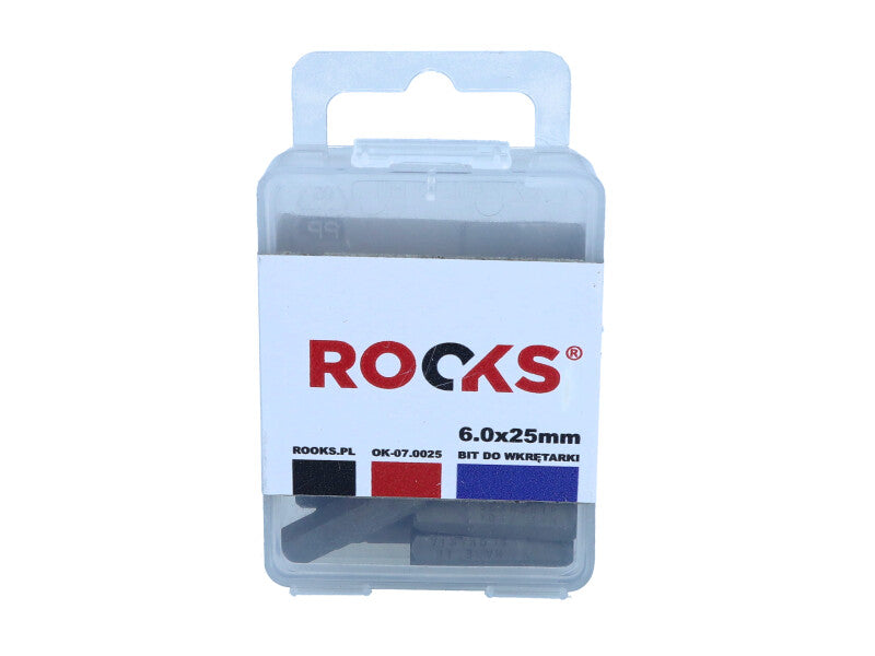 ROOKS Löökotsak kruvikeerajale 1/4″ x 25 mm x HEX 6 CrVMoSi, kompl. 10 tk