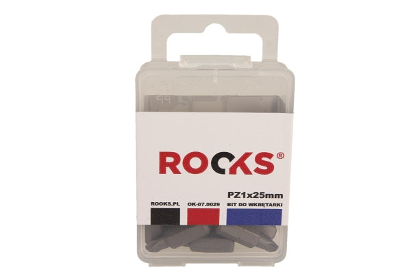 ROOKS Löökotsak kruvikeerajale 1/4″ x 25 mm x PZ1 CrVMoSi, kompl. 10 tk