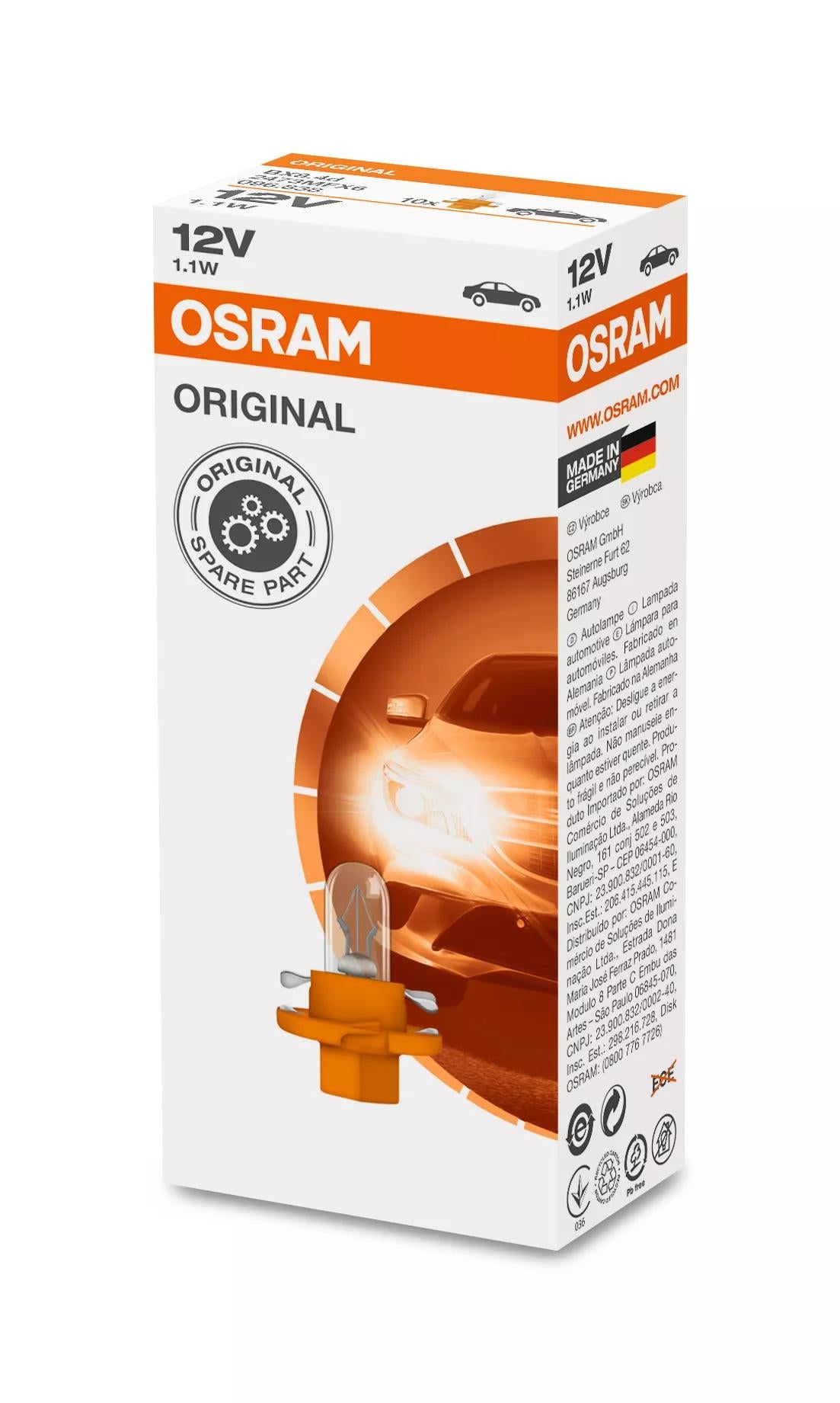 OSRAM ORIGINAL 2473 12 V 1 W näidikupirn