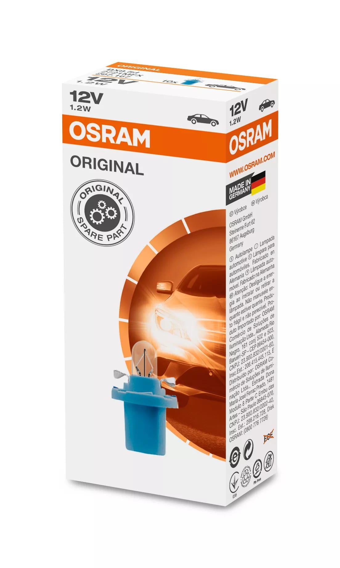OSRAM ORIGINAL 2721MFX 12 V 1 W näidikupirn