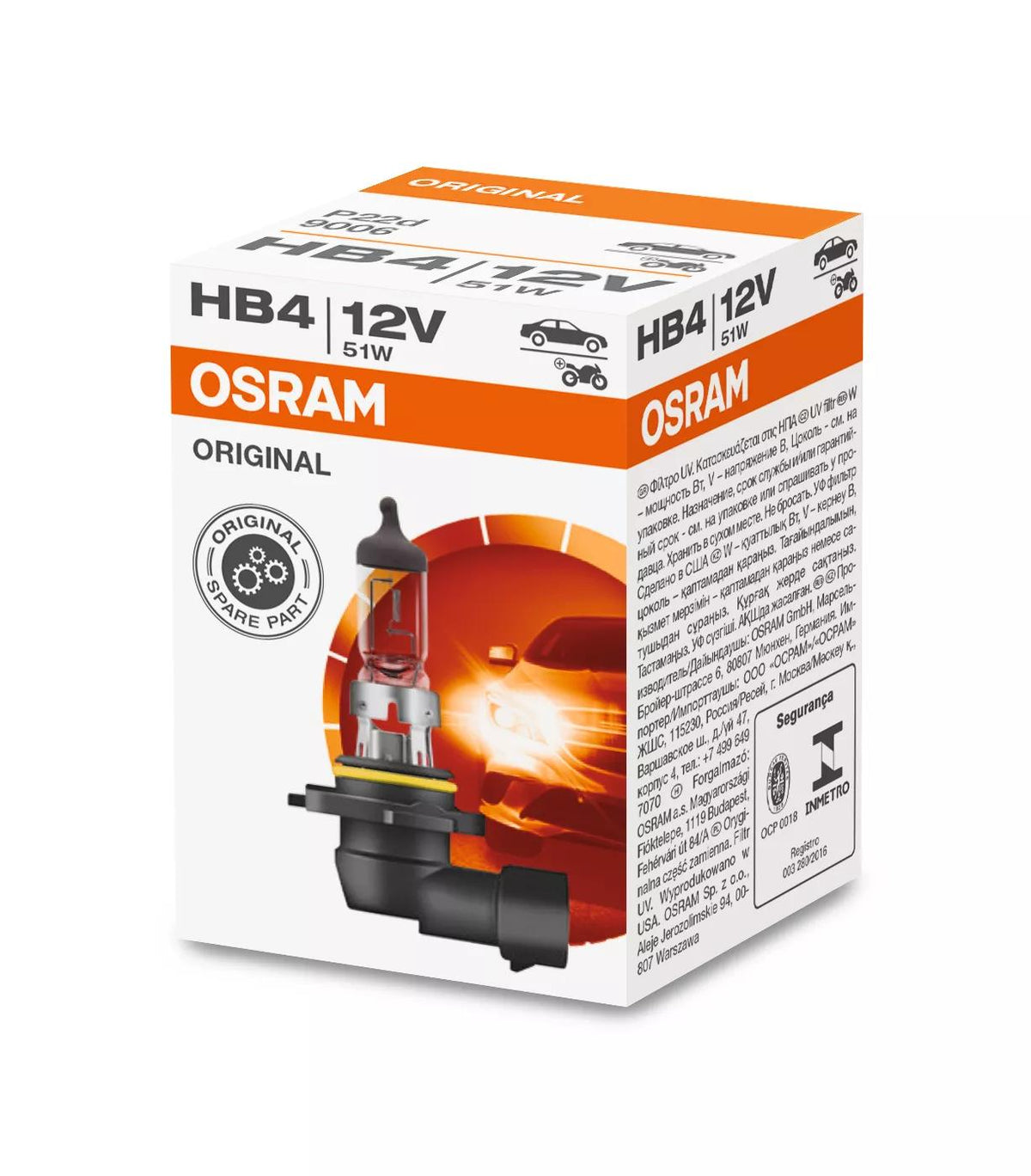 OSRAM ORIGINAL LINE HB4 12 V 51 W halogeenpirn