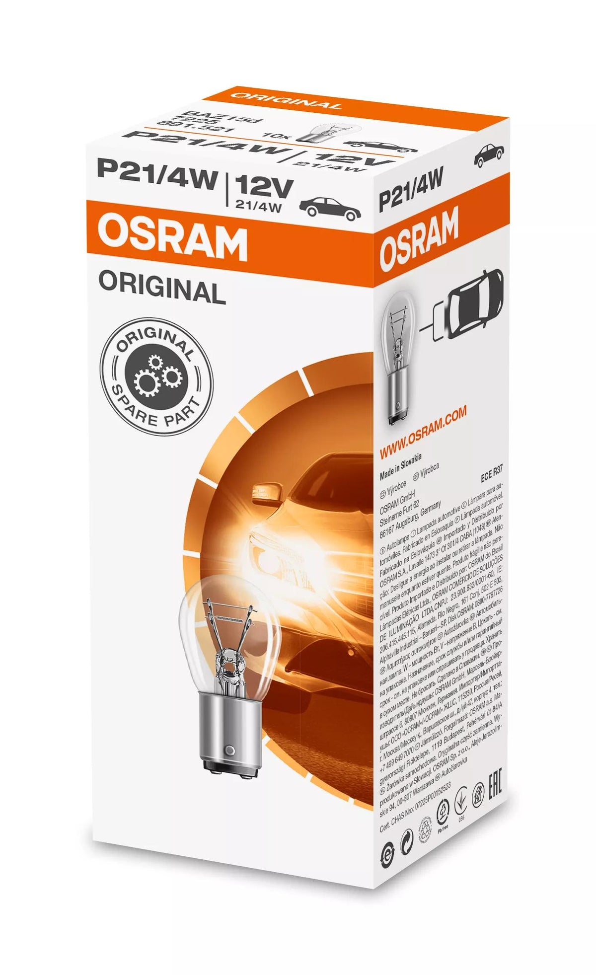 OSRAM ORIGINAL P21/4W 12 V 21/4 W signaalpirn