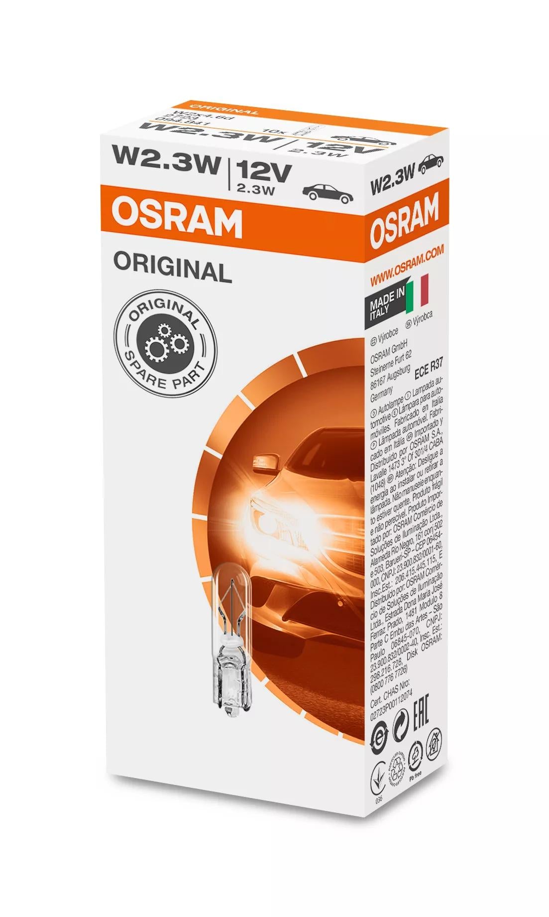 OSRAM ORIGINAL W2,3W 12 V 2 W signaalpirn