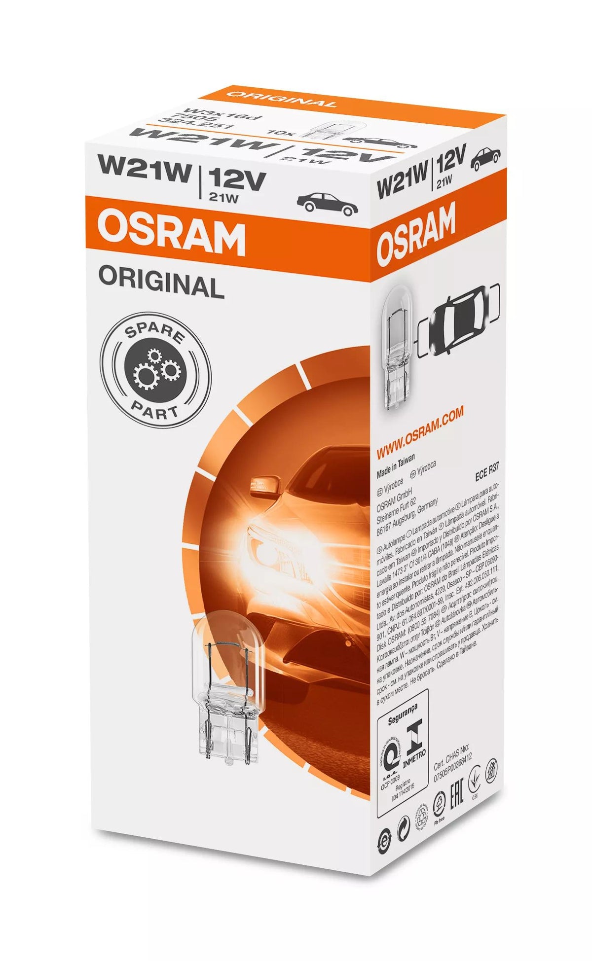 OSRAM ORIGINAL W21W 12 V 21 W signaalpirn