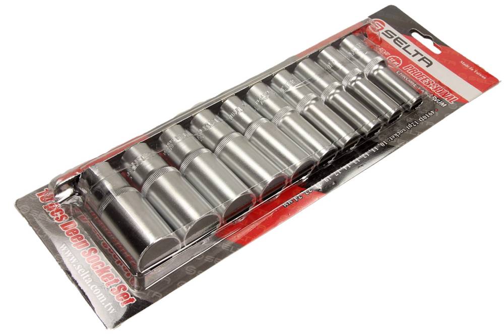 SELTA Torx-padrunite ja -otsakvõtmete komplekt 1/2, 16 osa, E 10-24, T 30-70