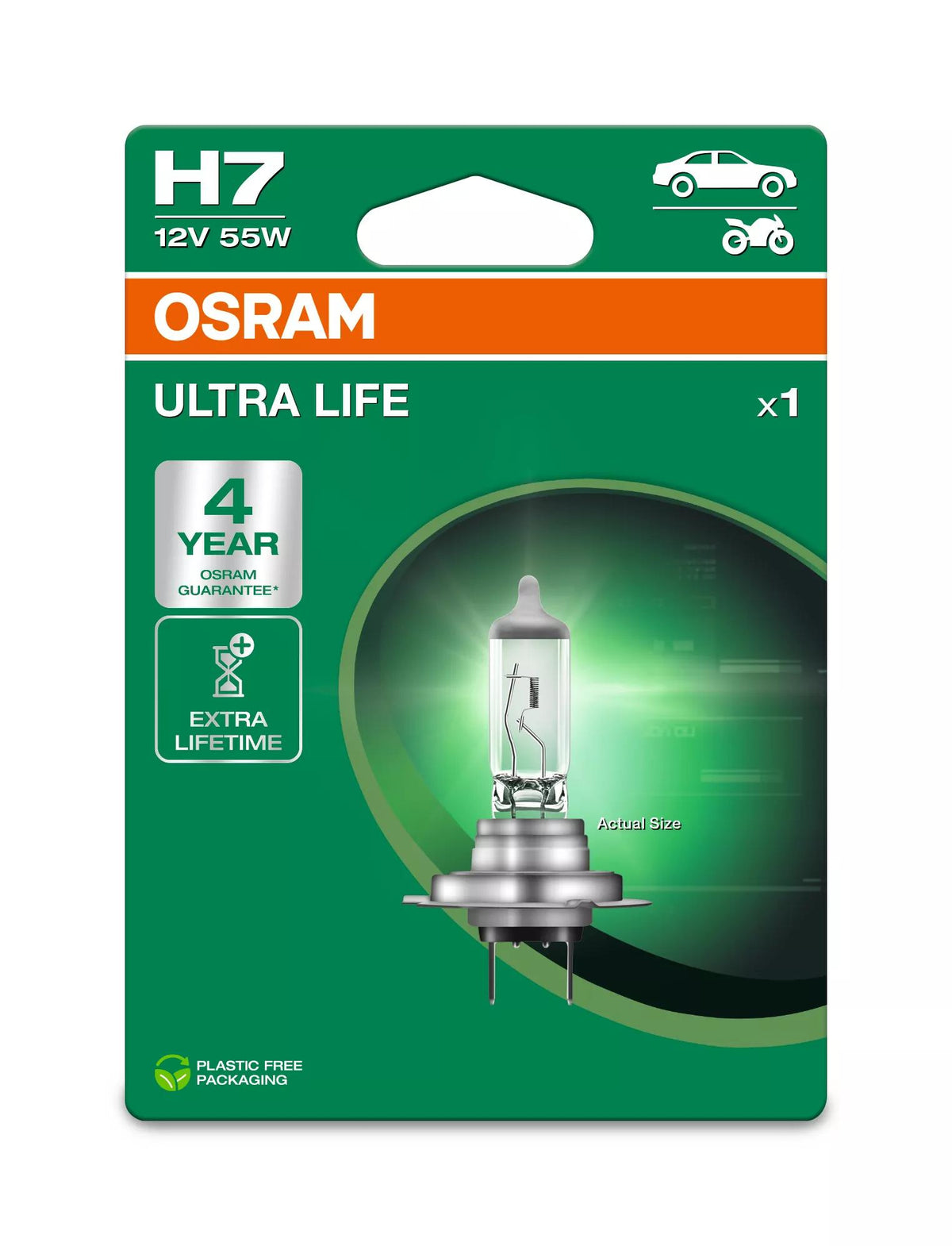 OSRAM ULTRA LIFE H7 12 V 55 W halogeenpirn