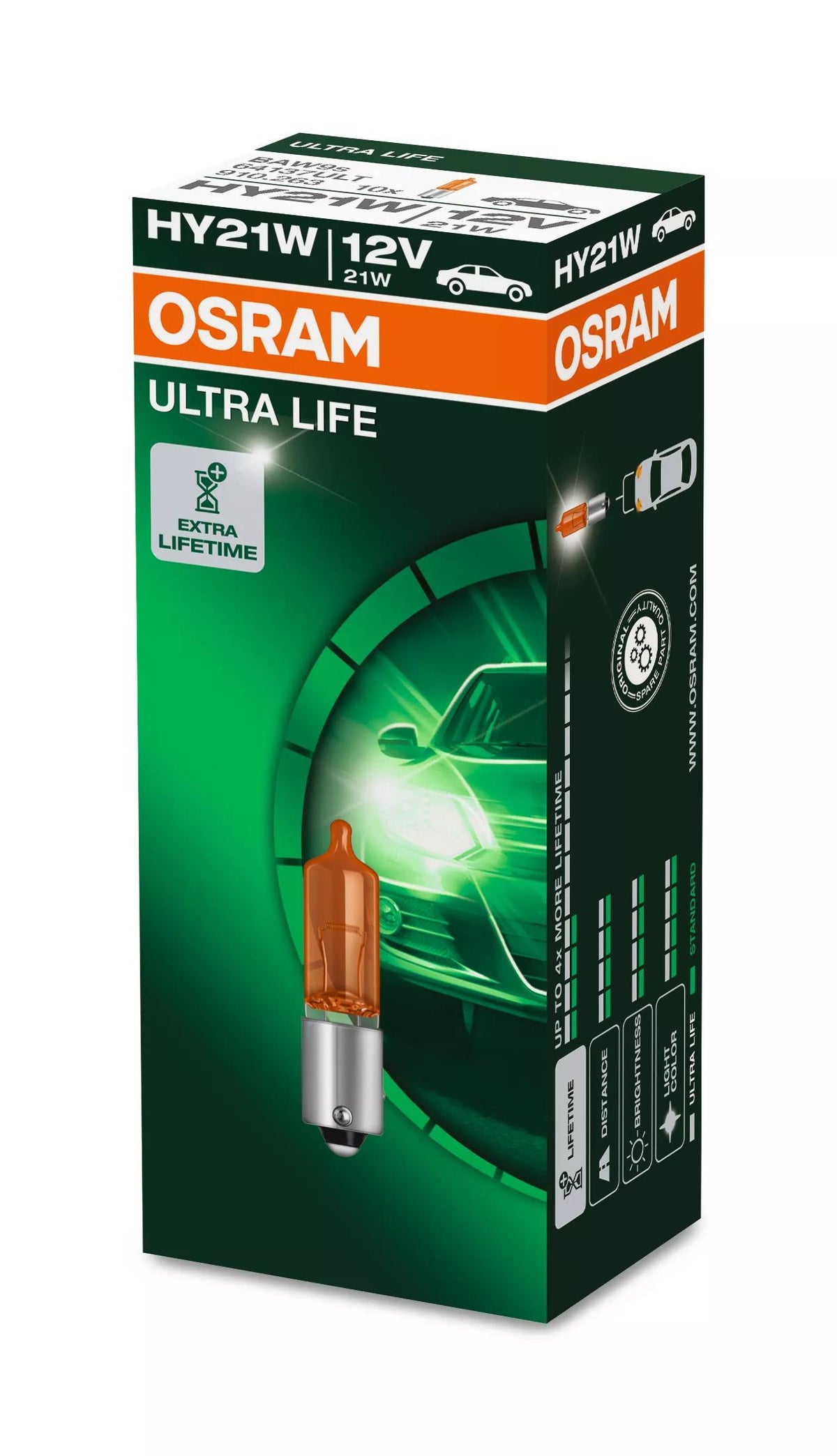 OSRAM ULTRA LIFE HY21W 12 V 21 W signaalpirn