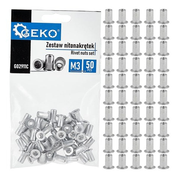 Geko Neetmutrite komplekt, alumiinium ja teras, 300 tk